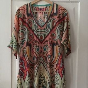 Johnny Was Silk Tunic Dress w/Pockets